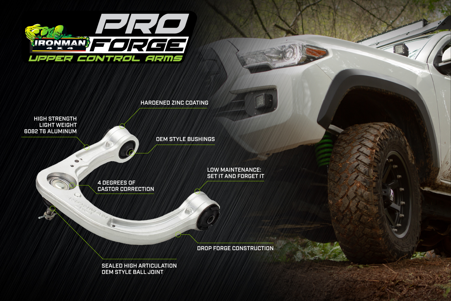 Pro Forge Upper Control Arms Suited For 2005+ Toyota Tacoma Questions & Answers