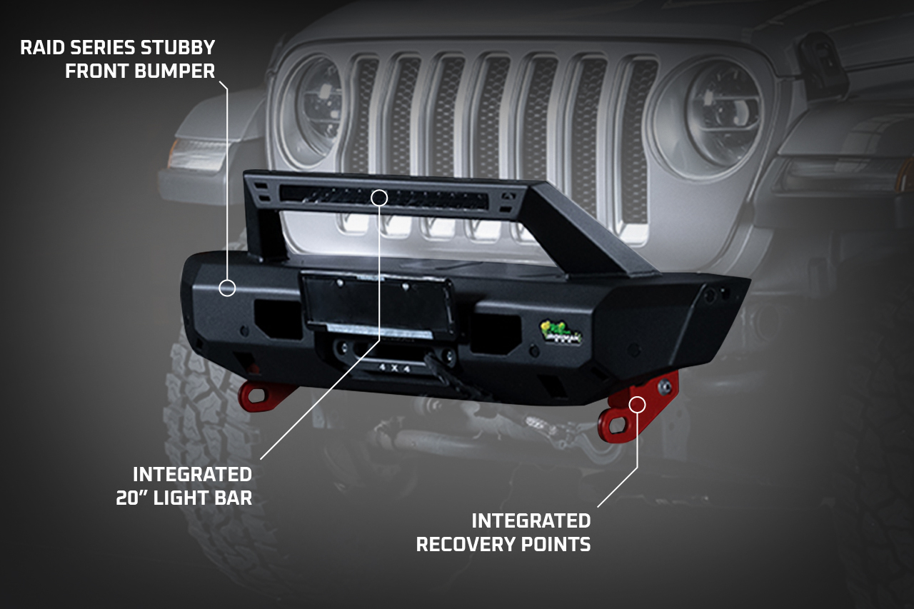 Raid Series Stubby Front Bumper Kit Suited for Jeep Gladiator JT Questions & Answers